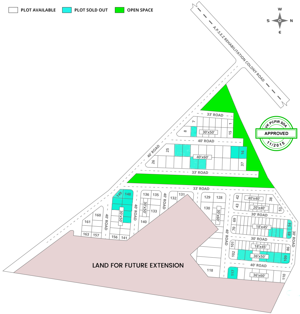 Real estate layout of leo county Atchutapuram